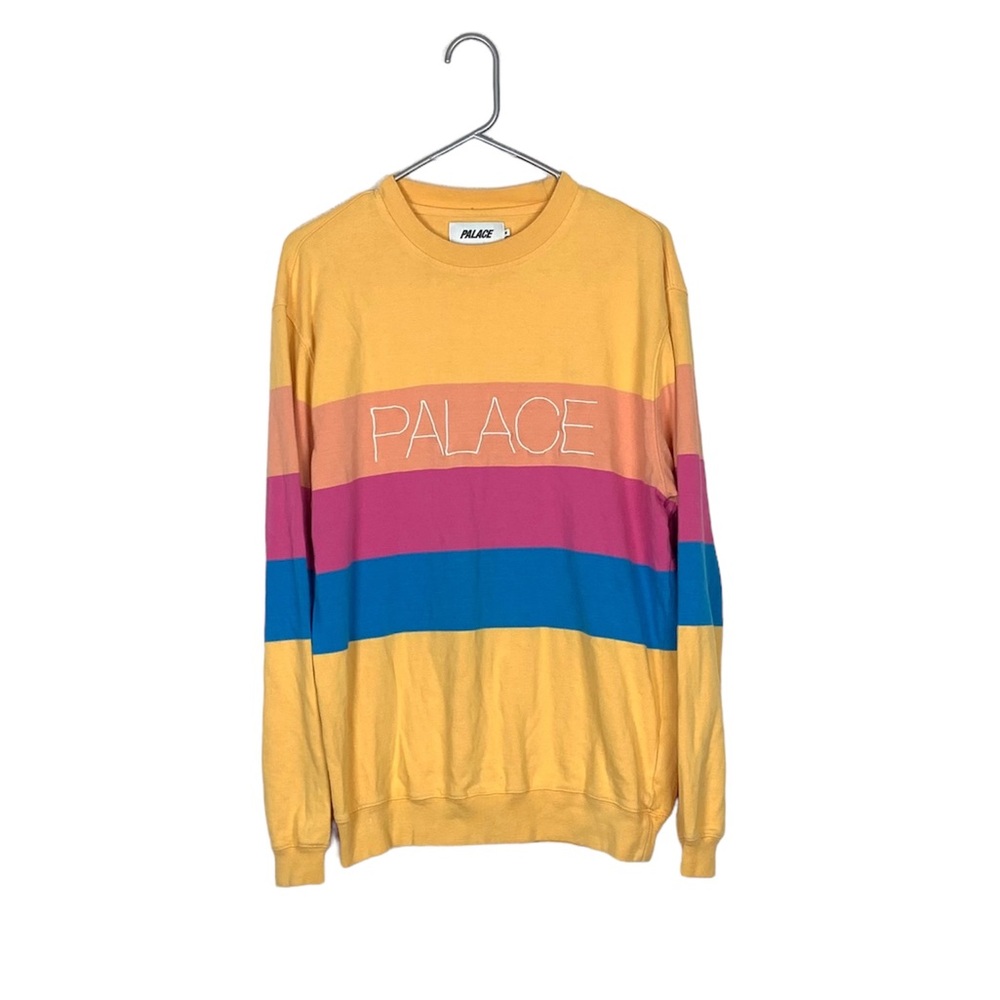 Palace skateboard bando crew colorblock striped sweatshirt